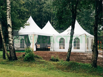 Tenda Pesta Pernikahan Pagoda PVC Ukuran Yang Berbeda Tersedia Aluminium Yang Memperkuat Tinggi
