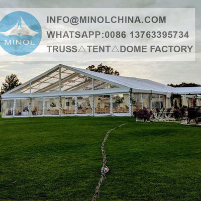 Tenda Tenda Luar Ruangan Keras Ditekan 850gsm Dilapisi PVC Putih