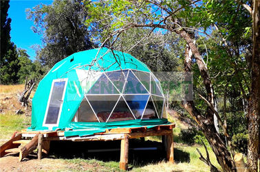 Two Guest Waterproof Dome Tent Desain Kustom Camping House Panas Bukti Aluminium Layer