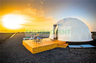 Hotel Mewah Penutup PVC Resort Dome Tent Glamping 2 Tempat Tidur Kamar Untuk Liburan Keluarga